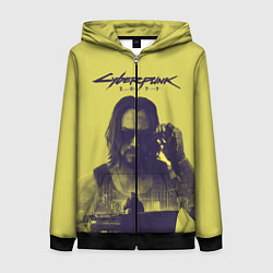 Толстовка на молнии женская Cyberpunk 2077, цвет: 3D-черный