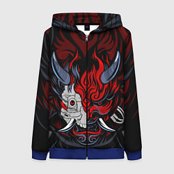 Толстовка на молнии женская SAMURAI LVL UP, цвет: 3D-синий