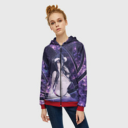 Толстовка на молнии женская Альбедо, цвет: 3D-красный — фото 2