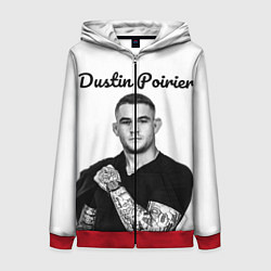 Толстовка на молнии женская Dustin Poirier, цвет: 3D-красный