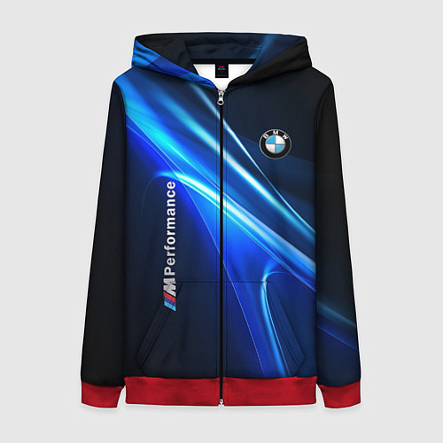 Женская толстовка на молнии BMW / 3D-Красный – фото 1
