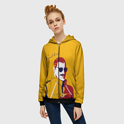 Толстовка на молнии женская QUEEN FREDDY, цвет: 3D-черный — фото 2