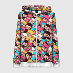 Женская толстовка на молнии Альпаки