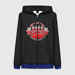 Толстовка на молнии женская Босс этой качалки, цвет: 3D-синий