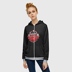 Толстовка на молнии женская Босс этой качалки, цвет: 3D-меланж — фото 2