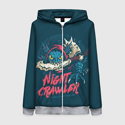 Толстовка на молнии женская Night Crawler Dota 2, цвет: 3D-меланж