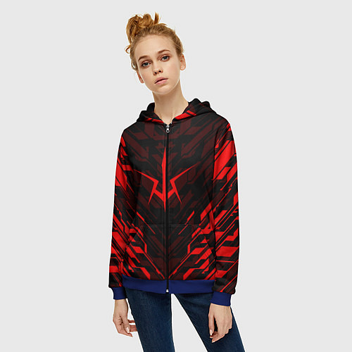 Женская толстовка на молнии КОД ГИАС CODE GEASS / 3D-Синий – фото 3