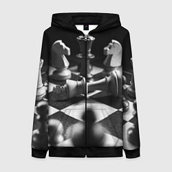 Женская толстовка на молнии Шахматы