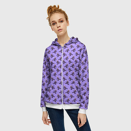 Женская толстовка на молнии ГОДЖО САТОРУ GOJO SATORU / 3D-Белый – фото 3