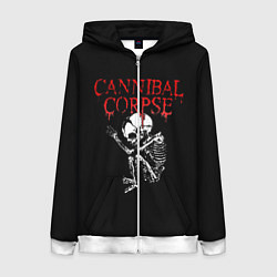 Толстовка на молнии женская Cannibal Corpse 1, цвет: 3D-белый