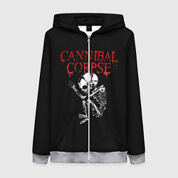 Толстовка на молнии женская Cannibal Corpse 1, цвет: 3D-меланж