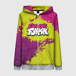 Толстовка на молнии женская Friday Night Funkin Кислотный, цвет: 3D-меланж