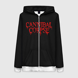 Толстовка на молнии женская Cannibal Corpse, цвет: 3D-белый