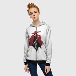 Толстовка на молнии женская Immortal Duo, цвет: 3D-черный — фото 2