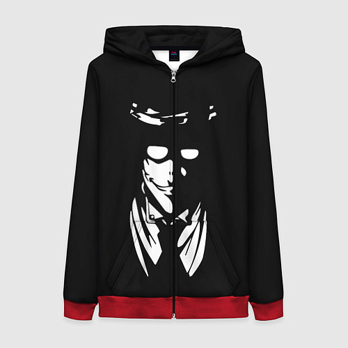 Женская толстовка на молнии Hellsing / 3D-Красный – фото 1