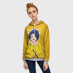 Толстовка на молнии женская Ohto ai, цвет: 3D-меланж — фото 2