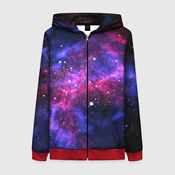 Толстовка на молнии женская Distant space, цвет: 3D-красный