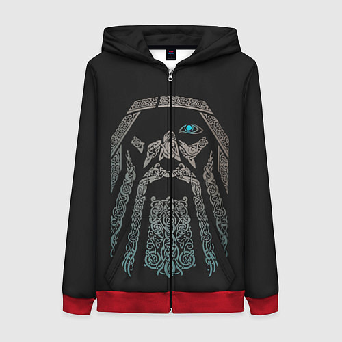 Женская толстовка на молнии ВсеотецОдин / 3D-Красный – фото 1