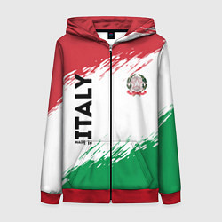 Толстовка на молнии женская MADE IN ITALY, цвет: 3D-красный