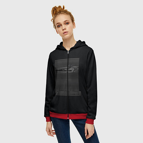 Женская толстовка на молнии ROAR! DINO / 3D-Красный – фото 3