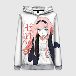 Толстовка на молнии женская Zero Two, Darling in the Franx, цвет: 3D-меланж