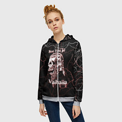 Толстовка на молнии женская Ragnarr, цвет: 3D-меланж — фото 2