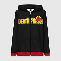 Толстовка на молнии женская FFDP Five Finger Death Punch, цвет: 3D-красный