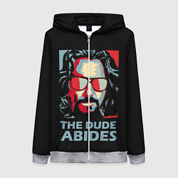 Женская толстовка на молнии The Dude Abides Лебовски