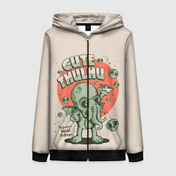 Женская толстовка на молнии Милый Ктулху