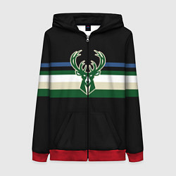 Женская толстовка на молнии Milwaukee Bucks форма Statement Edition