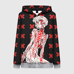 Женская толстовка на молнии Ева 00 Аянами Рей в X Ray