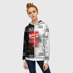 Толстовка на молнии женская WAR THUNDER ВАР ТАНДЕР, цвет: 3D-белый — фото 2