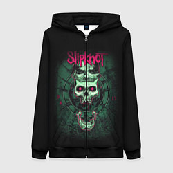 Толстовка на молнии женская SLIPKNOT, цвет: 3D-черный