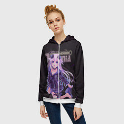 Толстовка на молнии женская Нептуния Альтернативная игра, цвет: 3D-белый — фото 2
