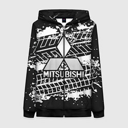 Женская толстовка на молнии MITSUBISHI СЛЕДЫ ШИН