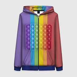 Женская толстовка на молнии ПОП ИТ ПОЛОСЫ