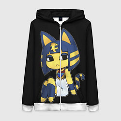 Толстовка на молнии женская Анка Ankha, цвет: 3D-белый