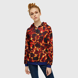 Толстовка на молнии женская КАМНИ В МАГМЕ ROCKS IN MAGMA, цвет: 3D-синий — фото 2