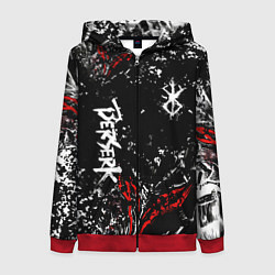 Женская толстовка на молнии Берсерк Черная маска