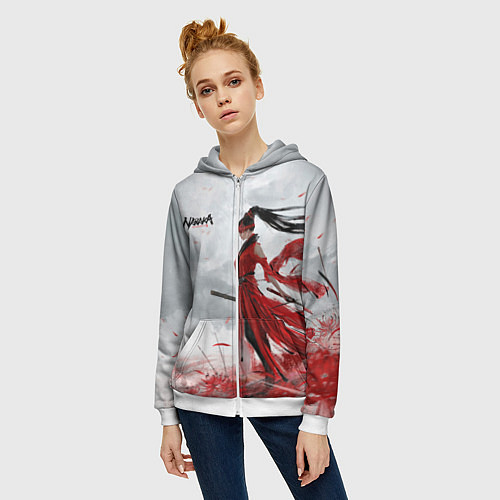 Женская толстовка на молнии Naraka BP / 3D-Белый – фото 3