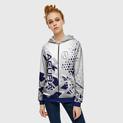 Толстовка на молнии женская Acura Акура, цвет: 3D-синий — фото 2