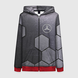 Толстовка на молнии женская Mercedes-Benz vanguard pattern, цвет: 3D-красный