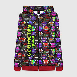 Женская толстовка на молнии Geometry Dash: Heroes