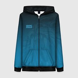 Толстовка на молнии женская 1925 SPB Lion Dark Theme, цвет: 3D-черный