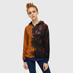 Толстовка на молнии женская Zombie Blood State of Decay, цвет: 3D-синий — фото 2