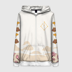 Толстовка на молнии женская ДЖУН ЛИ МОТИВЫ ГЕО АРХОНТ, цвет: 3D-белый