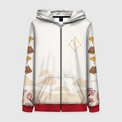 Толстовка на молнии женская ДЖУН ЛИ МОТИВЫ ГЕО АРХОНТ, цвет: 3D-красный