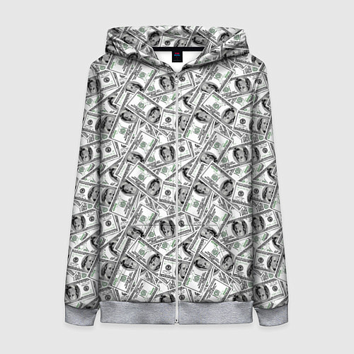 Женская толстовка на молнии Миллионер Millionaire / 3D-Меланж – фото 1