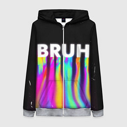 Женская толстовка на молнии BRUH Братан