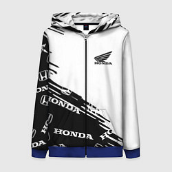 Толстовка на молнии женская Honda sport pattern, цвет: 3D-синий